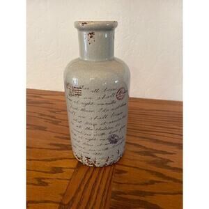 Distressed ceramic base with letter postcard design